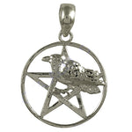 将图像加载到图库查看器中, 925 Silver Raven Pentagram Pendant for Women | Gothic Jewelry