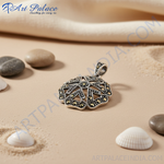 Load image into Gallery viewer, 925 Silver Marcasite Pendant for Women | Art Deco Jewelry