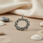 Load image into Gallery viewer, 925 Silver Marcasite Wreath Pendant | For Women | Gift