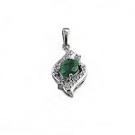Load image into Gallery viewer, 925 Silver Emerald Pendant for Women | Gemstone Jewelry
