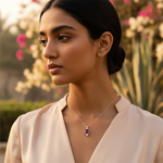 Load image into Gallery viewer, 925 Silver Ruby Pendant for Women | Gemstone Jewelry Gift