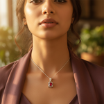 Load image into Gallery viewer, 925 Silver Ruby Pendant for Women | Gemstone Jewelry Gift