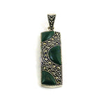 Load image into Gallery viewer, 925 Silver Green Gemstone Pendant for Women | Daily Wear Jewelry