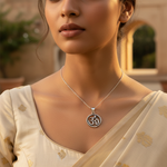 将图像加载到图库查看器中, 925 Silver Om Pendant for Women | Spiritual Jewelry Gift
