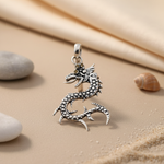 Load image into Gallery viewer, 925 Silver Dragon Pendant Necklace | Unique Jewelry for Men