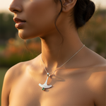 Load image into Gallery viewer, 925 Silver Thor's Hammer Pendant with Emerald | Viking Jewelry