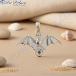 Load image into Gallery viewer, 925 Silver Bat Pendant with Pentacle for Men & Women | Gift