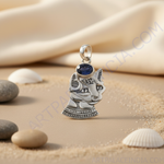 Load image into Gallery viewer, 925 Silver Egyptian Cat Pendant with Blue Gemstone | Women's Gift