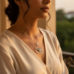 将图像加载到图库查看器中, 925 Silver Green Gemstone Pendant | Openwork Design | Gift