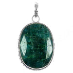 Load image into Gallery viewer, 925 Silver Green Stone Pendant for Women | Gemstone Jewelry