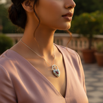 将图像加载到图库查看器中, 925 Silver Heart Shape Pendant with Garnet | Women's Jewelry Gift