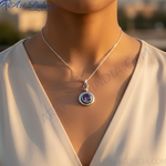 Load image into Gallery viewer, Colgante de amatista en plata 925 para mujer | Joyería con piedras preciosas