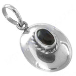 Load image into Gallery viewer, 925 Silver Black Gemstone Pendant Necklace for Women