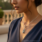 Load image into Gallery viewer, 925 Silver Blue Topaz Teardrop Pendant for Women | Gemstone Jewelry