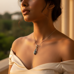 Load image into Gallery viewer, 925 Silver Blue Topaz Teardrop Pendant for Women | Gemstone Jewelry