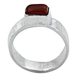 Load image into Gallery viewer, Silver Ring with Red Gemstone | Men's Classic Jewelry