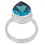 Load image into Gallery viewer, 925 Silver Blue Topaz Ring for Women | Pear Cut Gemstone