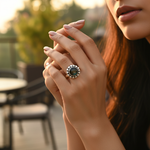 Load image into Gallery viewer, 925 Silver Black Gemstone Ring for Women | Daily Wear Jewelry