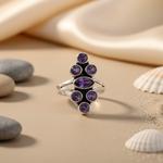 Load image into Gallery viewer, 925 Silver Amethyst Ring for Women | Gemstone Jewelry