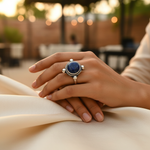 将图像加载到图库查看器中, 925 Silver Lapis Lazuli Ring for Women | Gemstone Jewelry