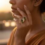 将图像加载到图库查看器中, 925 Silver Peridot Ring for Women | Gemstone Jewelry