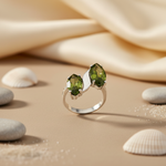将图像加载到图库查看器中, 925 Silver Peridot Ring for Women | Gemstone Jewelry