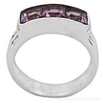 Load image into Gallery viewer, Silver Ring with Amethyst Gemstones | For Women | Gift