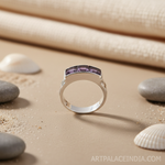 Load image into Gallery viewer, Silver Ring with Amethyst Gemstones | For Women | Gift