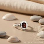 Load image into Gallery viewer, 925 Silver Garnet Ring for Women | Gemstone Jewelry Gift