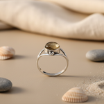 将图像加载到图库查看器中, 925 Silver Gemstone Ring | Oval Stone Ring for Women