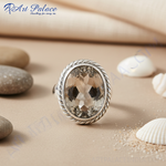 Load image into Gallery viewer, 925 Silver Smoky Quartz Ring | Women's Gemstone Jewelry