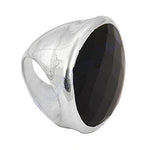 Load image into Gallery viewer, Silver Onyx Gemstone Ring for Men | Black Stone Jewelry