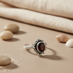 Load image into Gallery viewer, 925 Silver Garnet Ring for Women | Gemstone Jewelry