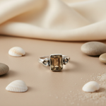 将图像加载到图库查看器中, 925 Silver Smoky Quartz Ring for Women | Gemstone Jewelry Gift