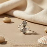 Load image into Gallery viewer, 925 Sterling Silver Double Stone Ring for Women | Gift Jewelry