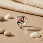 将图像加载到图库查看器中, 925 Silver Rhodochrosite Ring for Women | Gemstone Jewelry