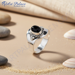 Load image into Gallery viewer, 925 Silver Onyx Ring for Men | Black Stone Ring | Gift