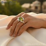 Load image into Gallery viewer, 925 Silver Green Gemstone Ring for Women | Daily Wear Jewelry