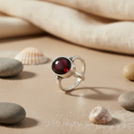 将图像加载到图库查看器中, 925 Sterling Silver Garnet Ring for Women | Gemstone Jewelry