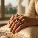 将图像加载到图库查看器中, 925 Silver Square Stone Ring | Men's Statement Jewelry