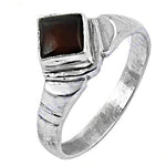 将图像加载到图库查看器中, 925 Silver Square Stone Ring | Men's Statement Jewelry