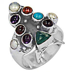 Load image into Gallery viewer, 925 Silver Multi-Gemstone Cocktail Ring | Women's Ring