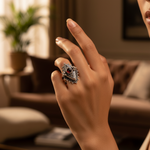 Load image into Gallery viewer, 925 Silver Garnet Ring for Women | Statement Jewelry Gift