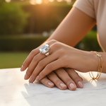 Load image into Gallery viewer, Silver Emerald Cut Cubic Zirconia Ring for Women | Gift