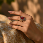 将图像加载到图库查看器中, 925 Silver Red Carnelian Ring for Women | Gemstone Jewelry