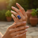 将图像加载到图库查看器中, 925 Silver Lapis Lazuli Ring for Women | Gemstone Jewelry