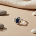 Load image into Gallery viewer, 925 Silver Blue Sapphire Ring for Women | Gemstone Jewelry