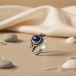将图像加载到图库查看器中, 925 Silver Lapis Lazuli Ring for Women | Gemstone Jewelry
