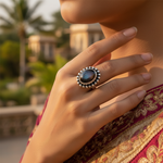 Load image into Gallery viewer, 925 Silver Black Gemstone Ring for Women | Gift Jewelry