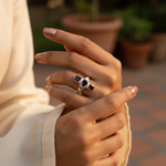 将图像加载到图库查看器中, 925 Silver Garnet & Amethyst Ring for Women | Gift Jewelry